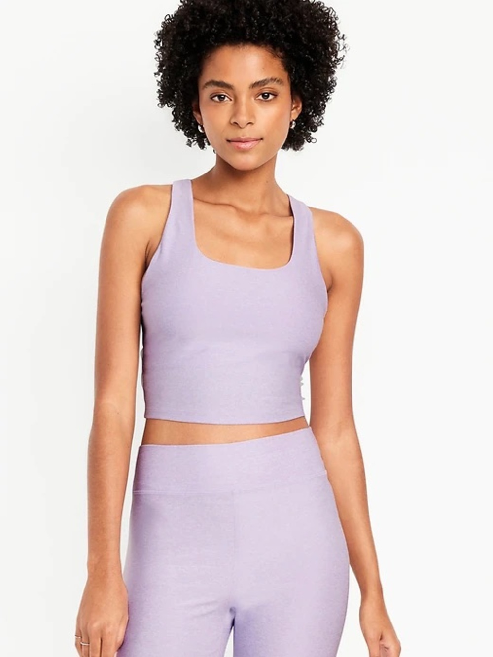 Old Navy Lavender Square-Neck Sports bra cloud comfy longline size large women